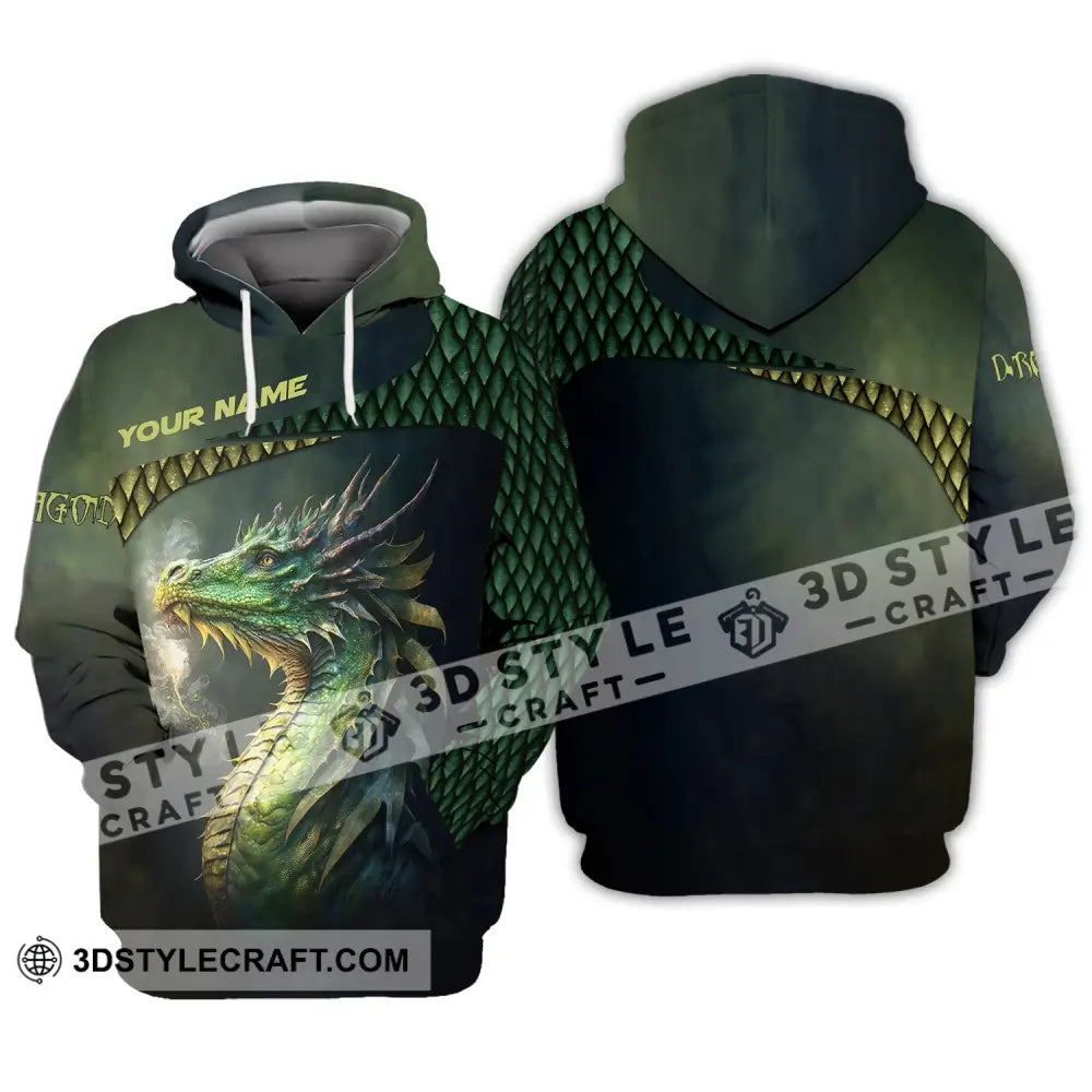 Unisex Shirt Custom Name Dragon T-Shirt 3D Lover Gift Hoodie / S