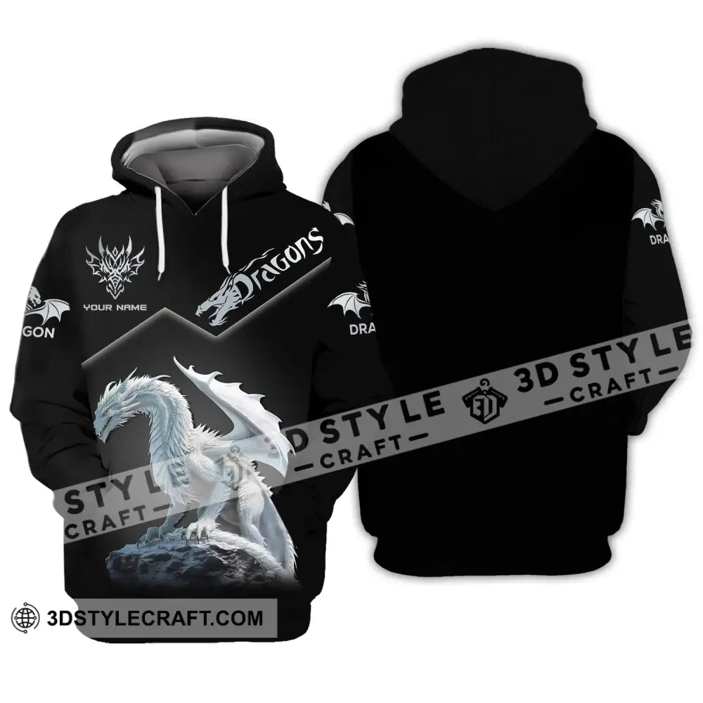 Unisex Shirt Custom Name Dragon T-Shirt 3D Lover Gift Hoodie / S