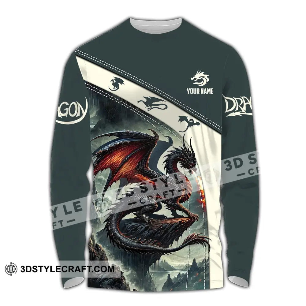 Unisex Shirt Custom Name Dragon T-Shirt Hoodie Long Sleeve / S T-Shirt