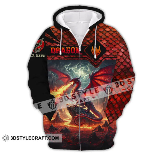 Unisex Shirt, Custom Name Dragon Shirt, Dragon T-Shirt Hoodie Long Sleeve Shirt style option 3