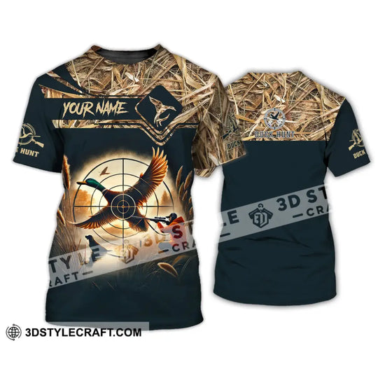 Unisex Shirt, Custom Name Duck Hunter Shirt, Duck Hunting Polo Long Sleeve, Animal Hunter T-Shirt style option 2