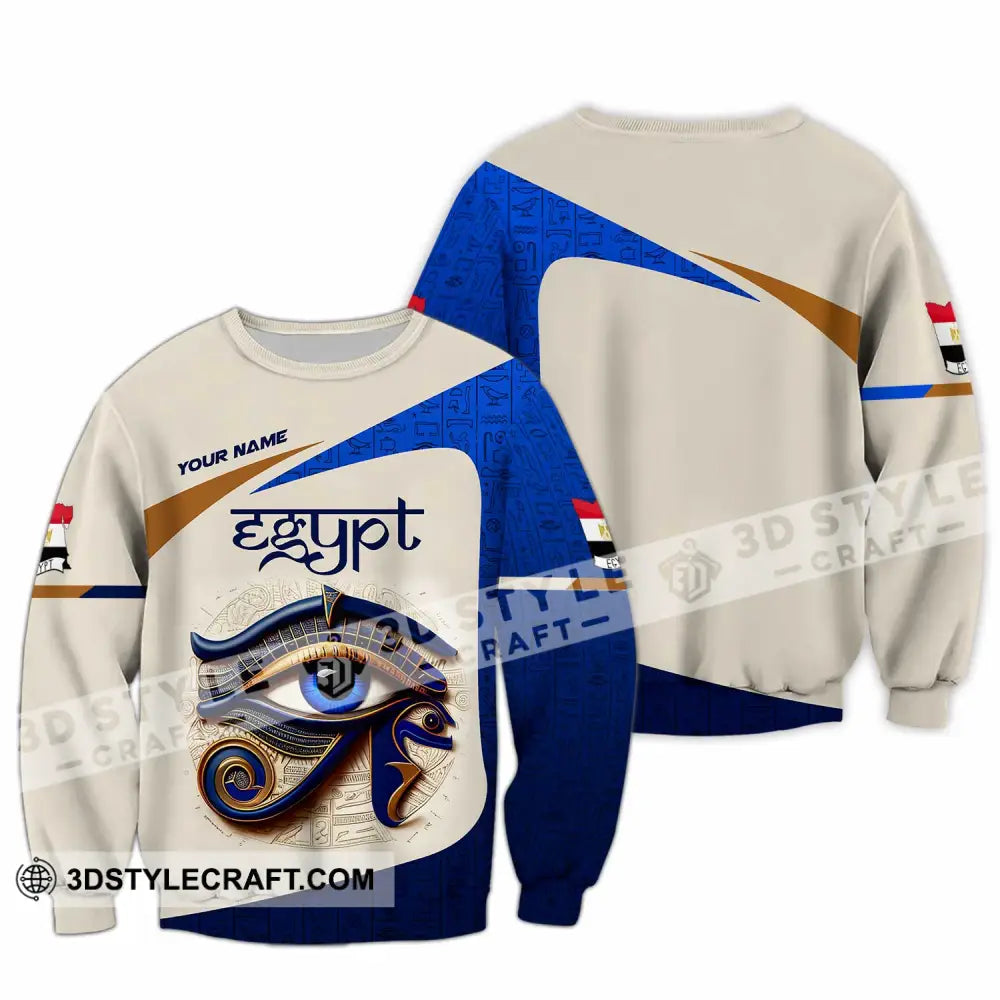 Unisex Shirt Custom Name Egypt Lover Gift Long Sleeve / S T-Shirt