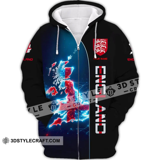 Unisex Shirt, Custom Name England Shirt, England Flag Polo Long Sleeve Shirt, English Shirt style option 3