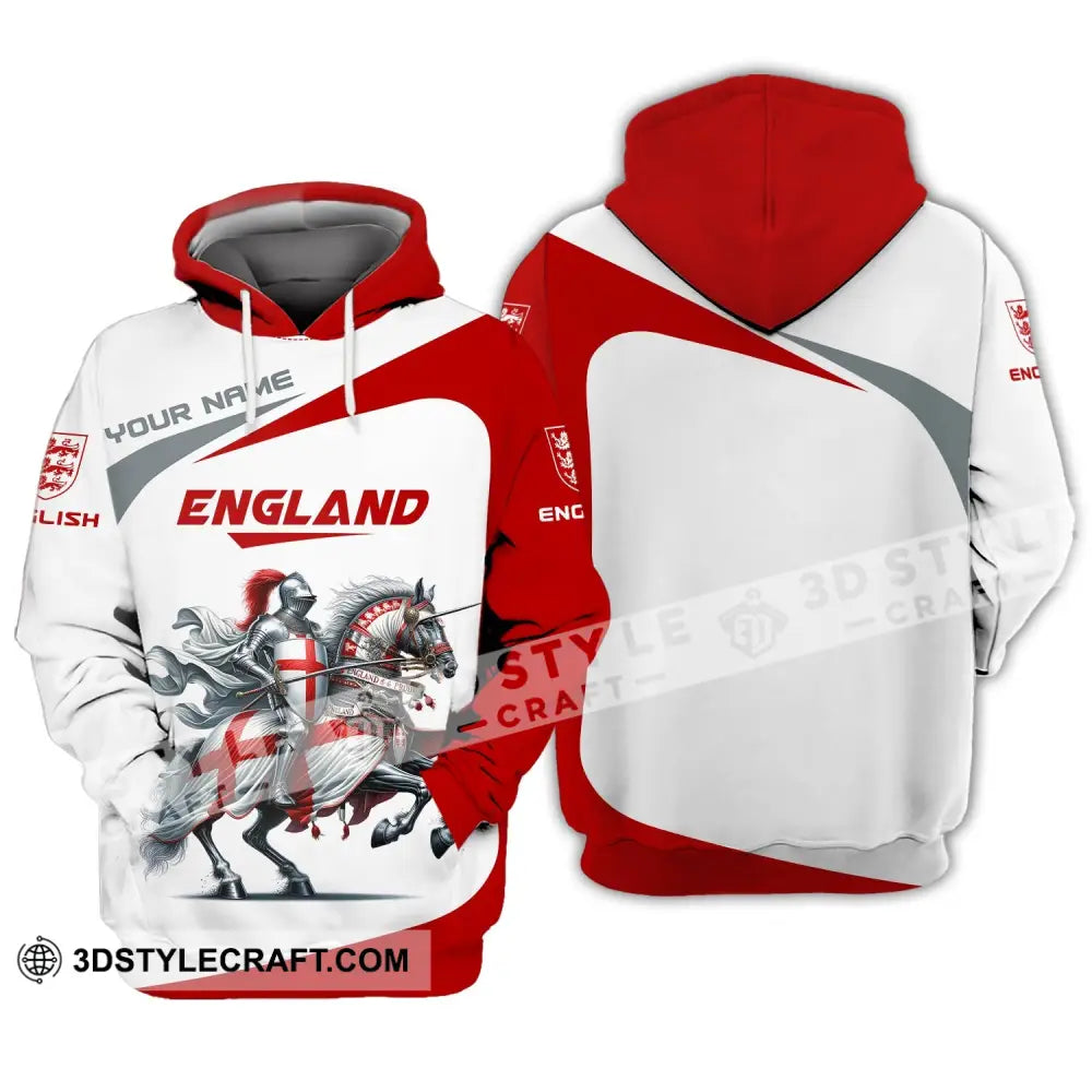 Unisex Shirt Custom Name England Knight Polo Gift For English Hoodie / S T-Shirt