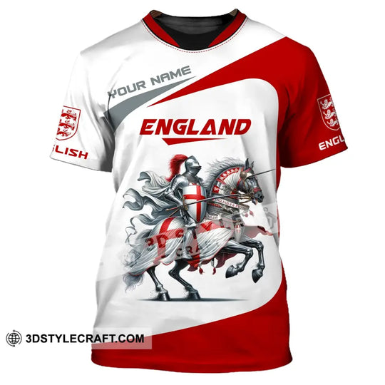 Unisex Shirt, Custom Name England Shirt, England Knight Polo Shirt, Gift for English style option 2
