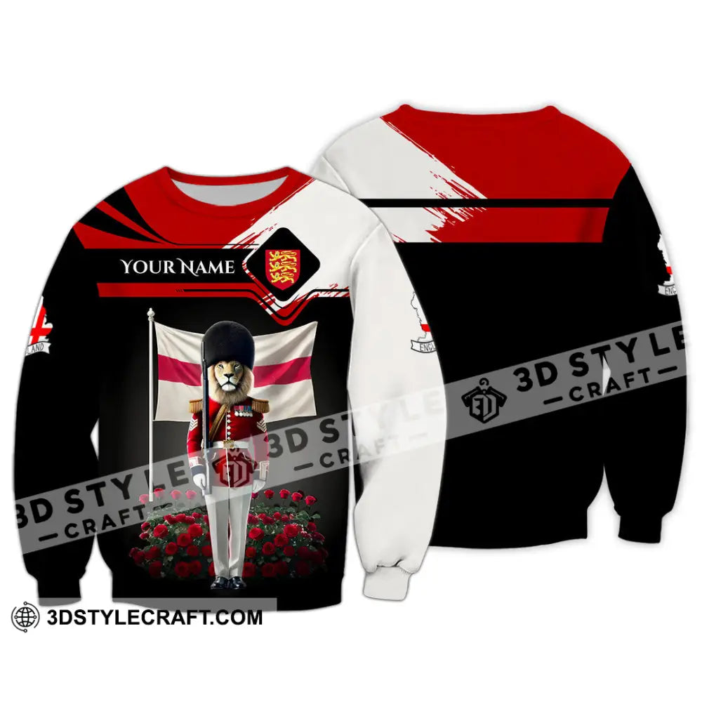 Unisex Shirt Custom Name England Lover Gift Long Sleeve / S T-Shirt