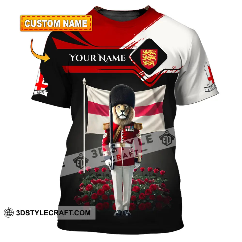 Unisex Shirt Custom Name England Lover Gift T-Shirt