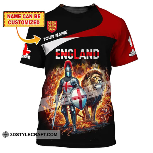 Unisex Shirt Custom Name England Polo Long Sleeve English Gift T-Shirt