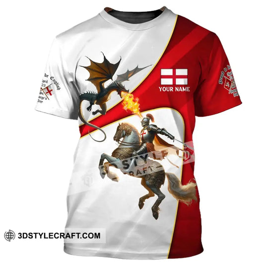 Unisex Shirt, Custom Name England T-Shirt, Proud To Be English, St George's Day Gift style option 3