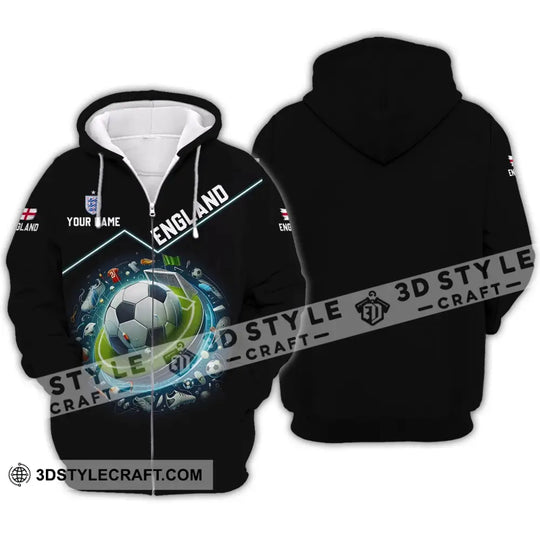 Unisex Shirt - Custom Name England Team Lover Shirt style option 3
