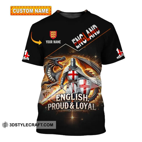 Unisex Shirt - Custom Name English Proud & Loyal Shirt style option 1