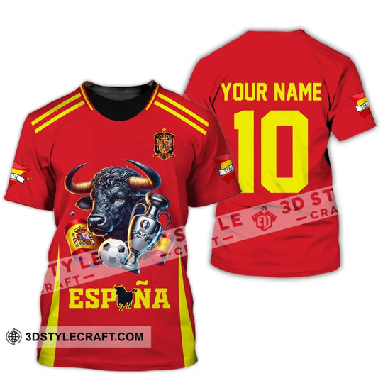Unisex Shirt, Custom Name Espana Football Polo Shirt, Euro 2024 Espana Football Hoodie Long Sleeve Shirt style option 3