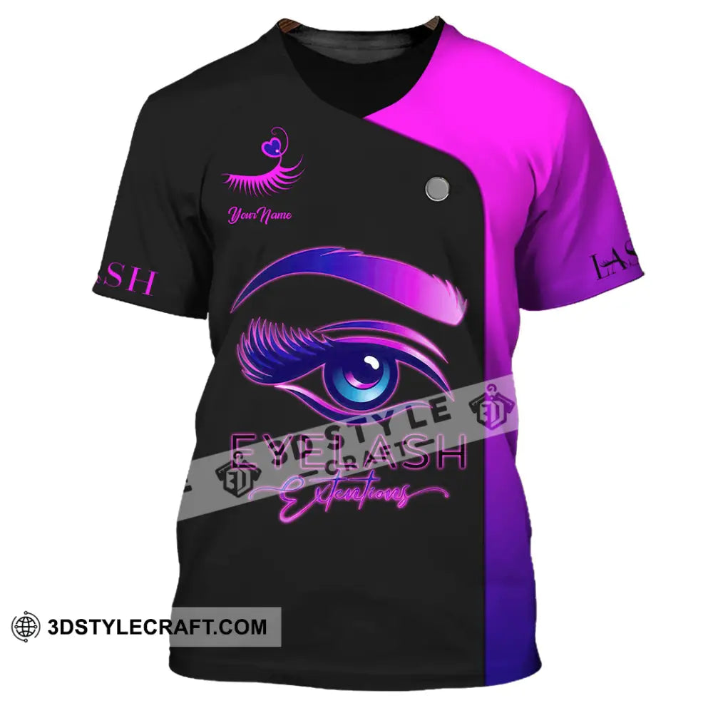 Unisex Shirt - Custom Name Eyelash T-Shirt / S T-Shirt