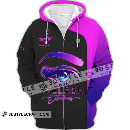 Unisex Shirt - Custom Name Shirt EyeLash style option 2