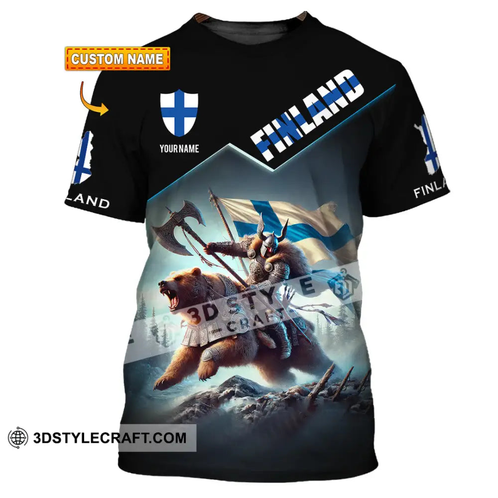 Unisex Shirt Custom Name Finland T-Shirt Lover Gift T-Shirt