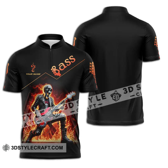 Unisex Shirt - Custom Name Shirt Fire Bass style option 2