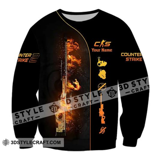 Unisex Shirt - Custom Name Shirt Fire CS style option 4