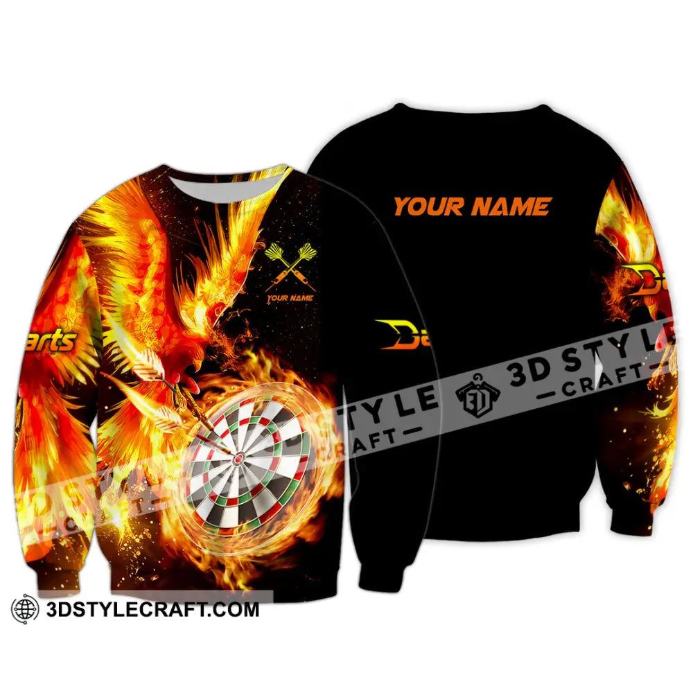 Unisex Shirt - Custom Name Fire Darts Sport Long Sleeve / S T-Shirt