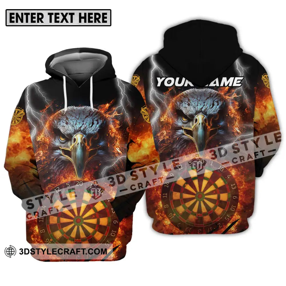 Unisex Shirt - Custom Name Fire Eagle Darts Hoodie / S T-Shirt