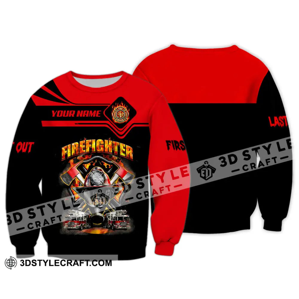 Unisex Shirt Custom Name Firefighter Memorial Fallen Firefighters 911 Long Sleeve / S T-Shirt