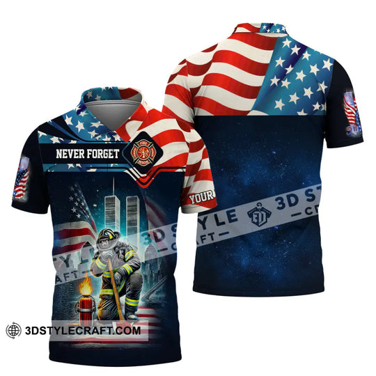Unisex Shirt, Custom Name Firefighter Shirt, Firefighter Memorial Shirt, Fallen Firefighters 911 Memorial style option 4