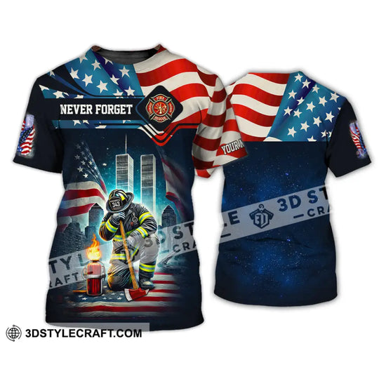 Unisex Shirt, Custom Name Firefighter Shirt, Firefighter Memorial Shirt, Fallen Firefighters 911 Memorial style option 2