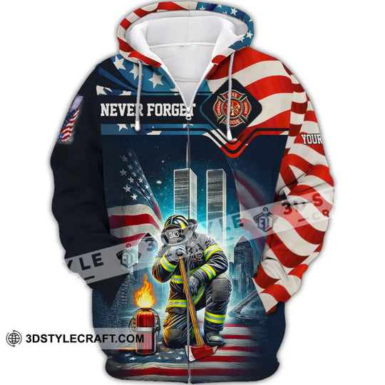 Unisex Shirt, Custom Name Firefighter Shirt, Firefighter Memorial Shirt, Fallen Firefighters 911 Memorial style option 3