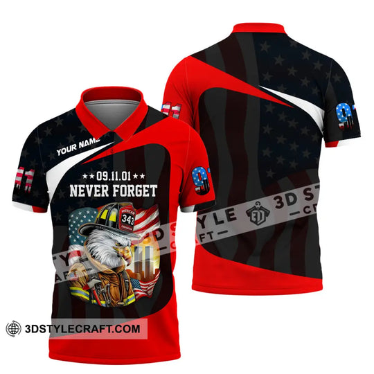 Unisex Shirt, Custom Name Firefighter Shirt, Never Forget, 911 Memorial Shirt style option 4
