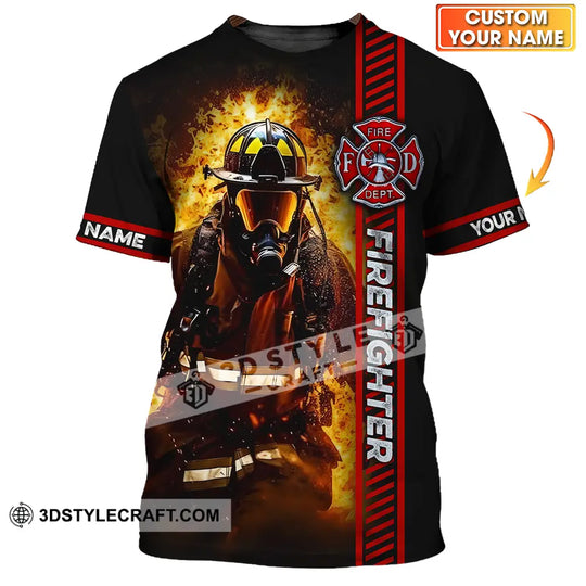 Unisex Shirt - Custom Name Shirt, Firefighter Patriot Day 911 style option 1