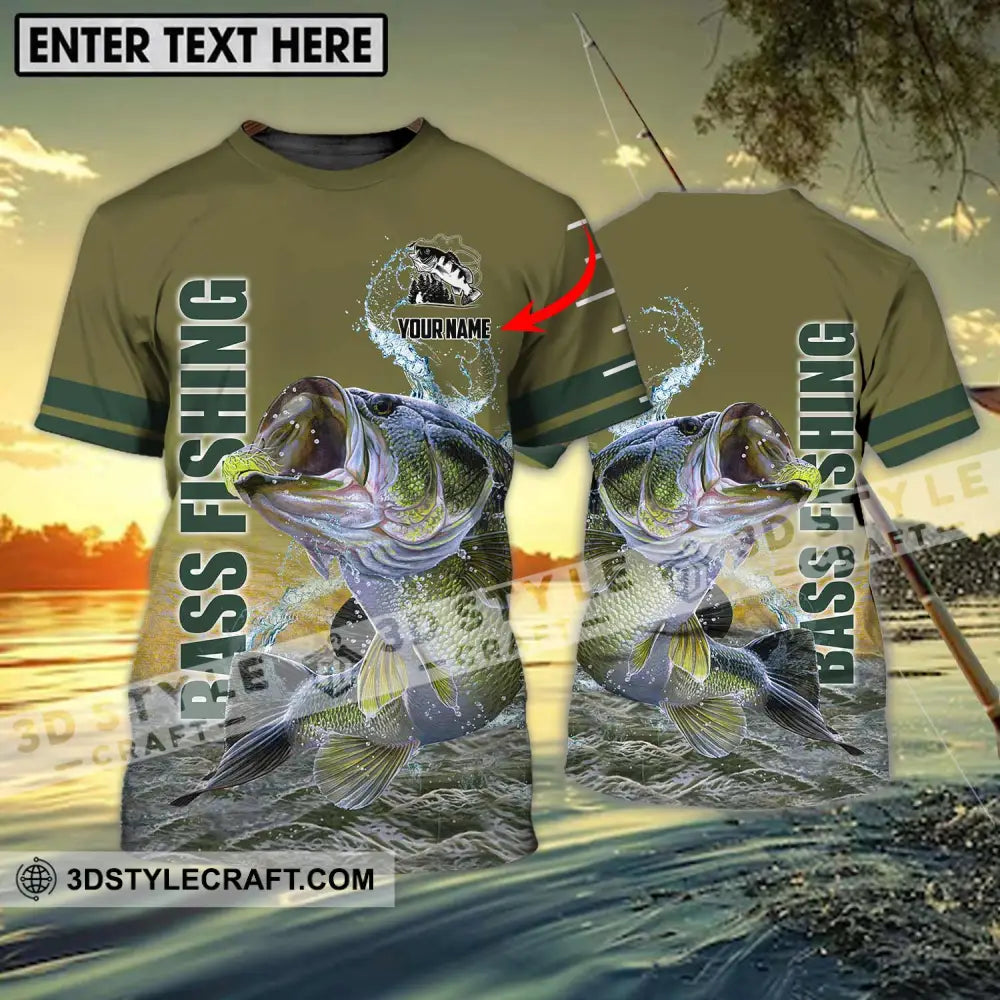 Unisex Shirt - Custom Name Fisher Bass Fishing T-Shirt