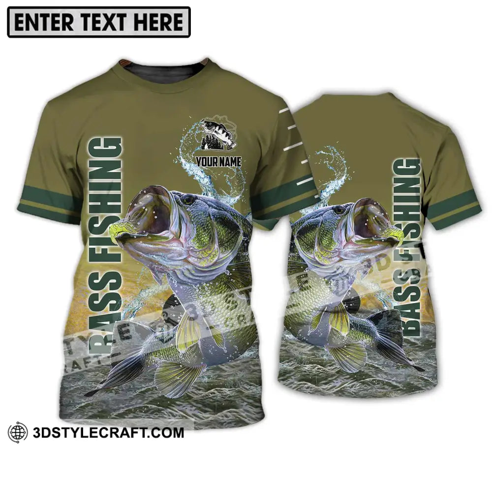 Unisex Shirt - Custom Name Fisher Bass Fishing T-Shirt / S T-Shirt