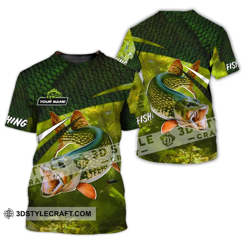 Unisex Shirt - Custom Name Fishing Green T-Shirt / S T-Shirt