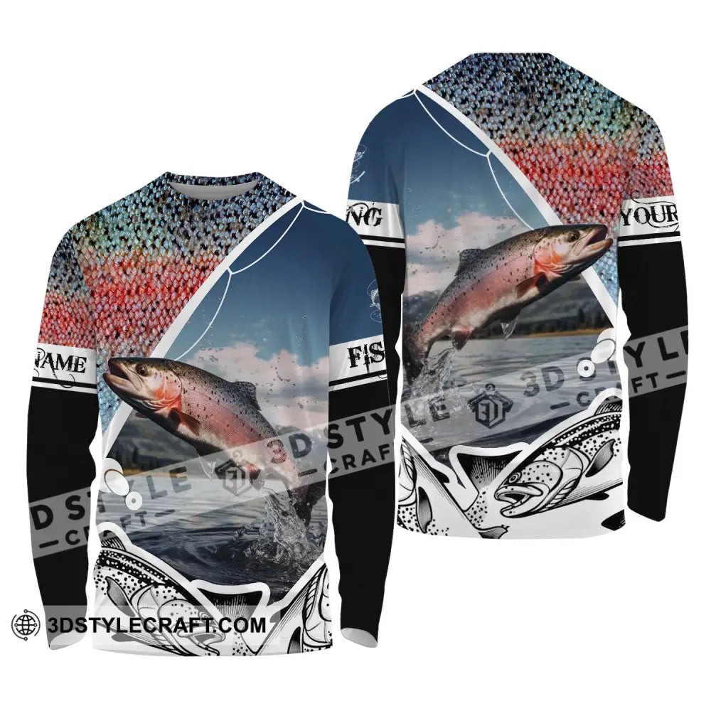 Unisex Shirt - Custom Name Fishing Long Sleeve / S T-Shirt