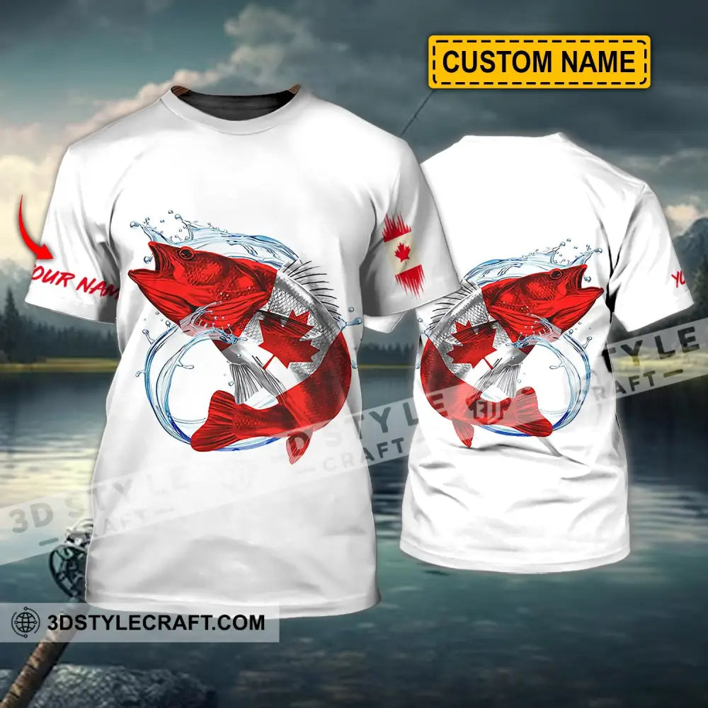 Unisex Shirt - Custom Name Fishing On Canada T-Shirt