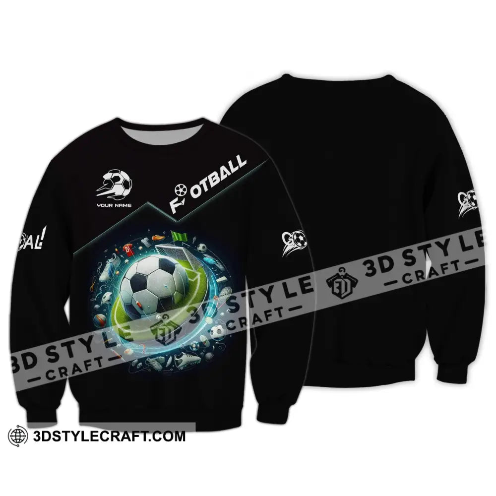 Unisex Shirt Custom Name Football T-Shirt Goal Gift For Lover Long Sleeve / S