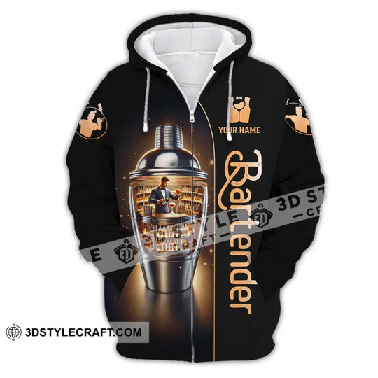 Unisex Shirt, Custom Name Shirt for Bartender, Bartender T-Shirt Hoodie Long Sleeve Shirt style option 3