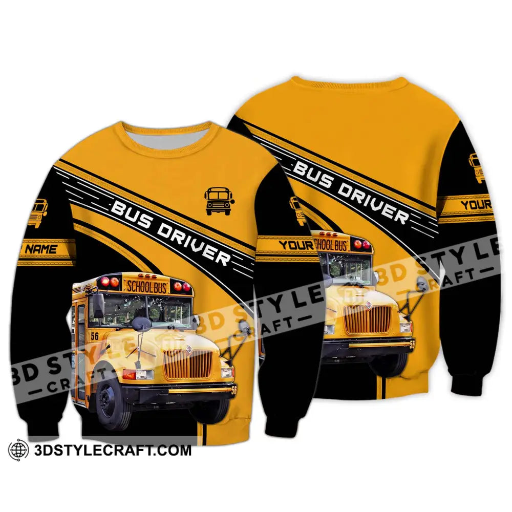 Unisex Shirt - Custom Name For Bus Driver Long Sleeve / S T-Shirt