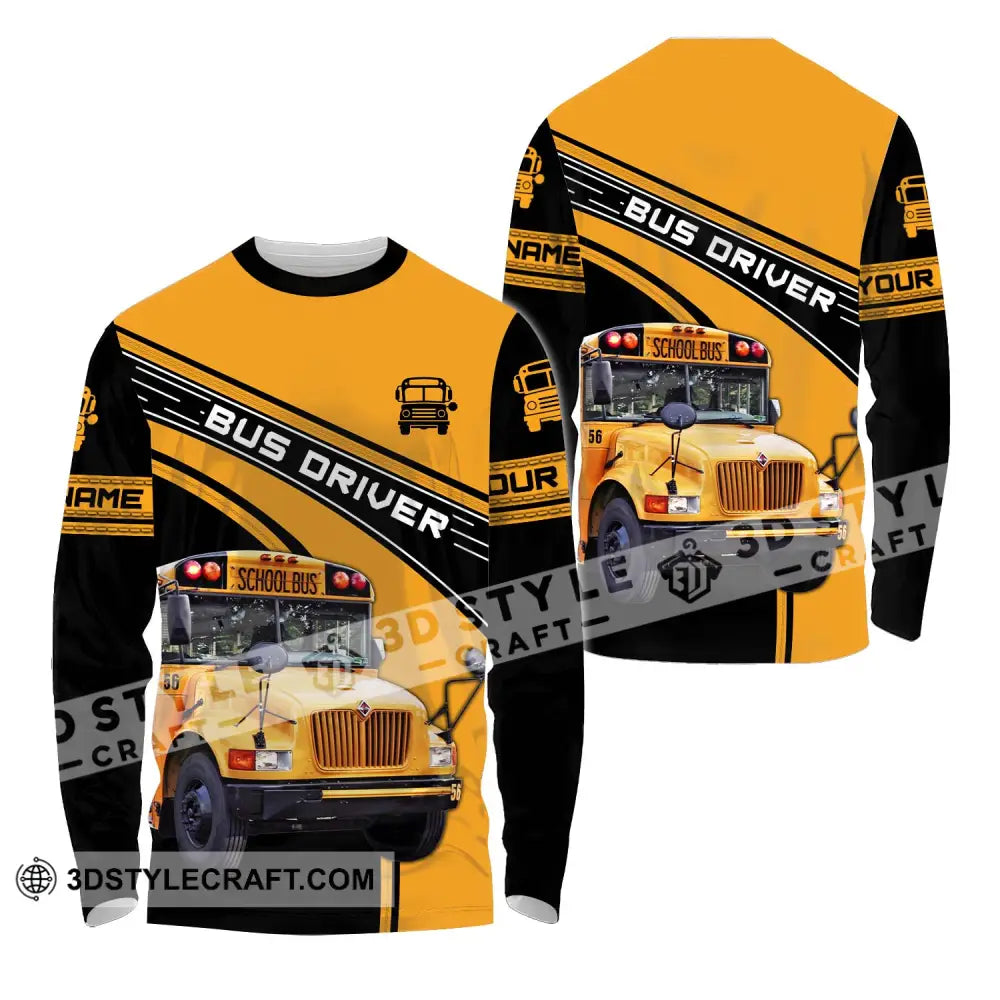 Unisex Shirt - Custom Name For Bus Driver Long Sleeve / S T-Shirt