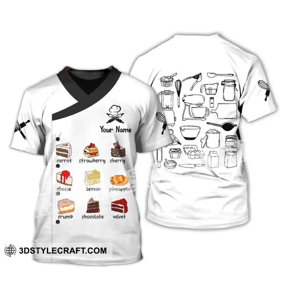 Unisex Shirt Custom Name For Chef Baking Lover T-Shirt Apparel T-Shirt / S