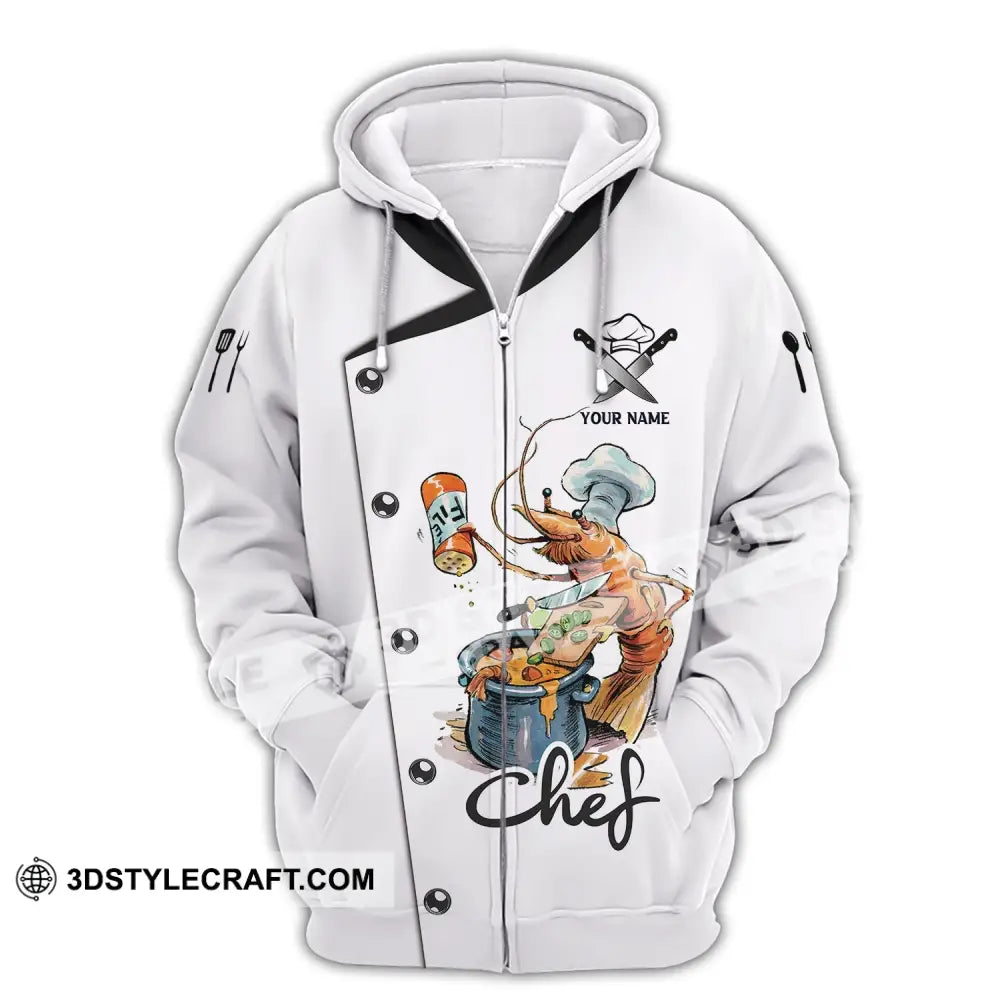 Unisex Shirt Custom Name For Chef Chefs T-Shirt Apparel Zipper Hoodie / S T-Shirt