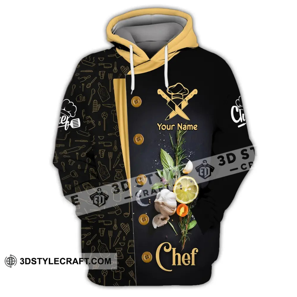 Unisex Shirt Custom Name For Chef Hoodie Apparel / S T-Shirt