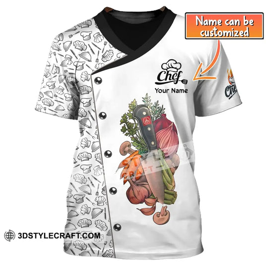 Unisex Shirt, Custom Name Shirt for Chef, Chef Skull, Chef T-shirt, Chef Apparel style option 1