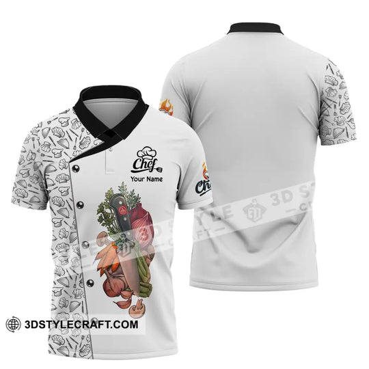 Unisex Shirt, Custom Name Shirt for Chef, Chef Skull, Chef T-shirt, Chef Apparel style option 4