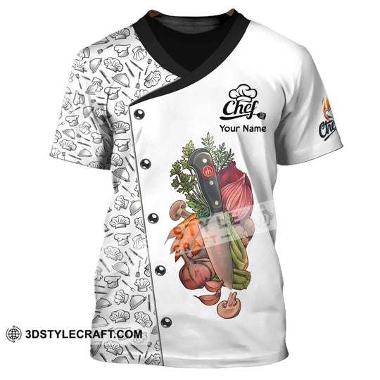 Unisex Shirt, Custom Name Shirt for Chef, Chef Skull, Chef T-shirt, Chef Apparel style option 2