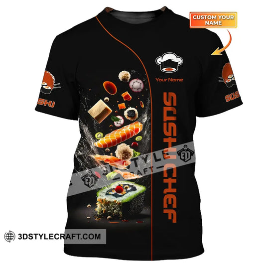 Unisex Shirt, Custom Name Shirt for Chef, Sushi Chef T-shirt, Chef Apparel style option 1