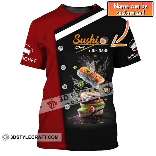 Unisex Shirt Custom Name For Chef Sushi T-Shirt Apparel T-Shirt