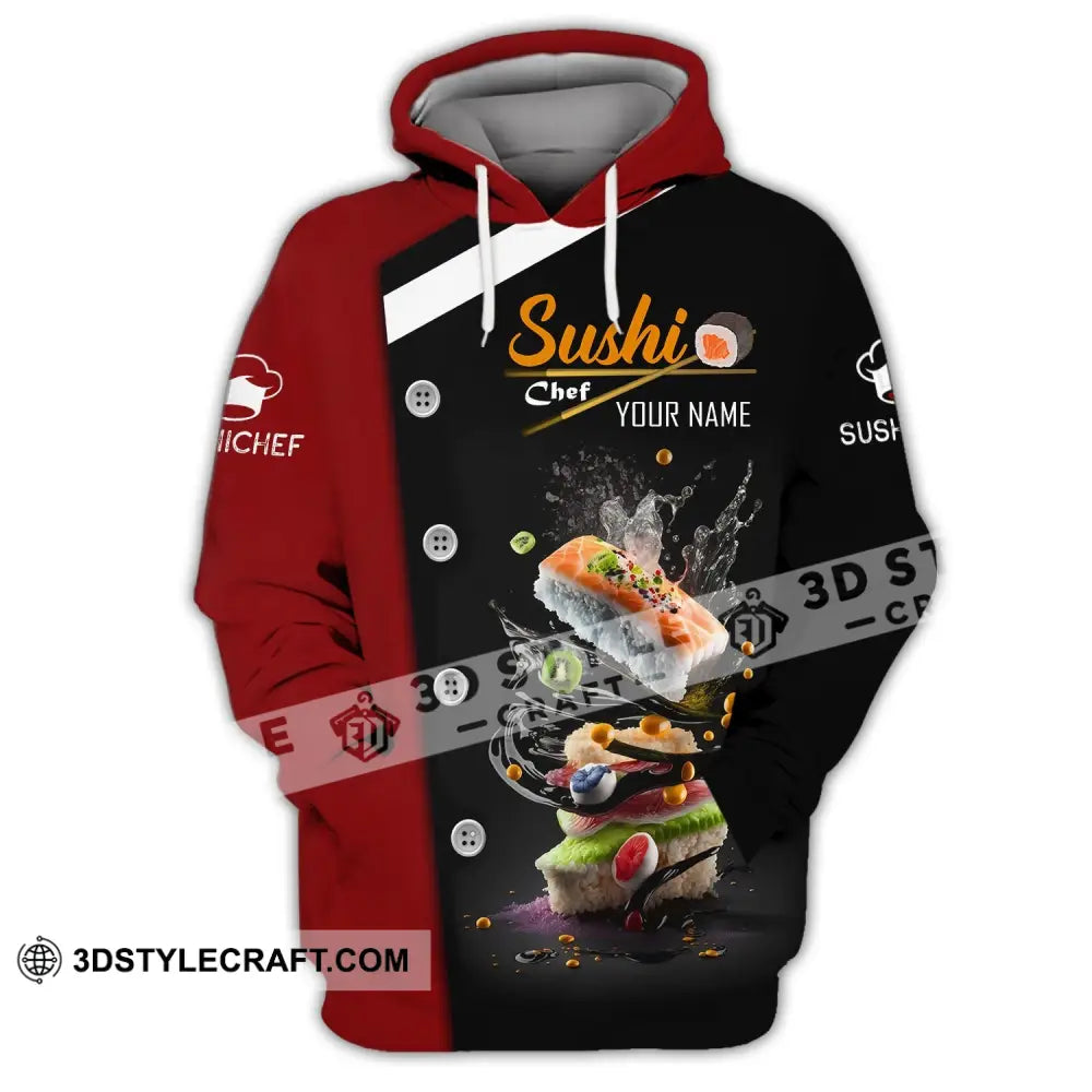 Unisex Shirt Custom Name For Chef Sushi T-Shirt Apparel Hoodie / S T-Shirt