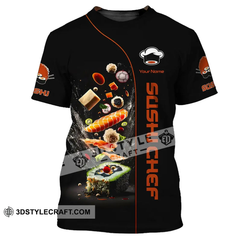 Unisex Shirt Custom Name For Chef Sushi T-Shirt Apparel T-Shirt / S