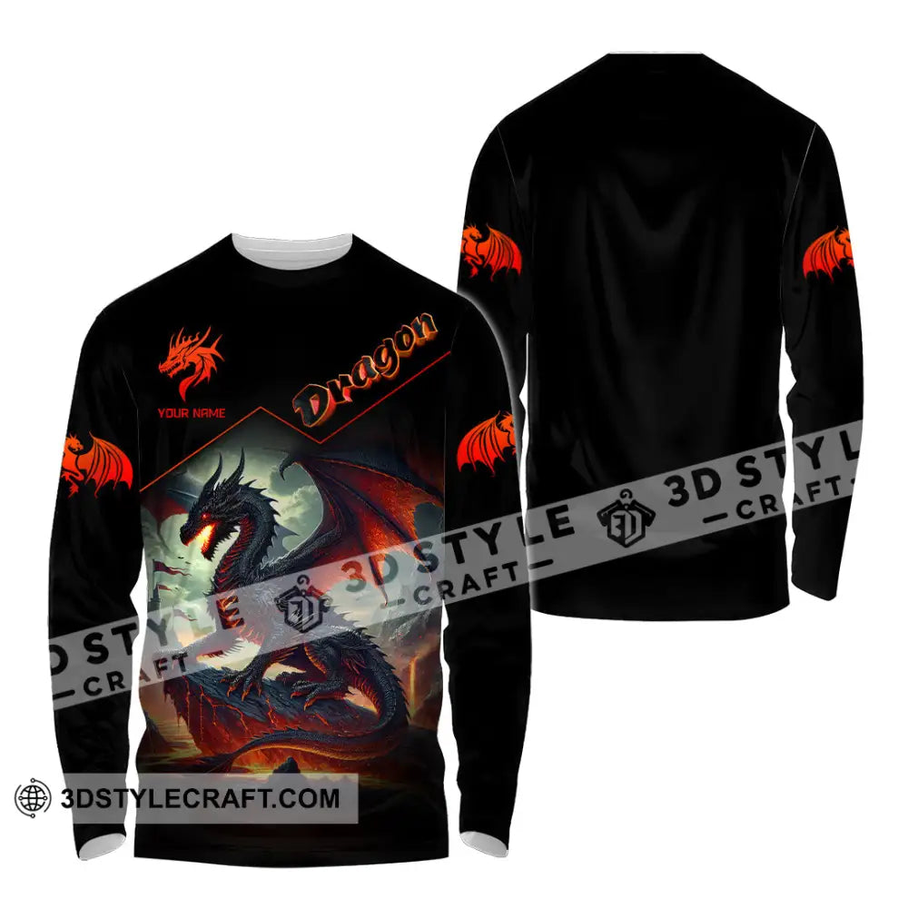 Unisex Shirt Custom Name For Dragon Lover T-Shirt Hoodie Long Sleeve / S T-Shirt