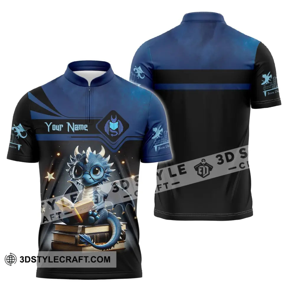 Unisex Shirt Custom Name For Dragon Lover T-Shirt Hoodie Long Sleeve Zipper Polo / S T-Shirt